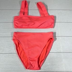 Vince Camuto Swim Neon Orange 2 Piece Bathing Suit Size Small